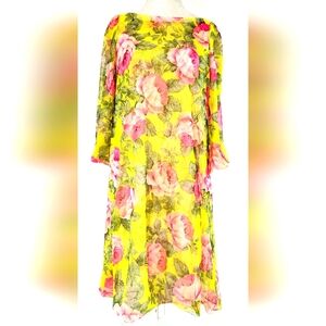 Vintage Junko Shimada sheer floral dress